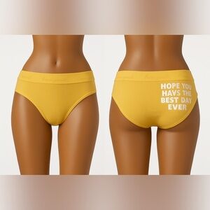 Victoria's Secret Pink Yellow Hipster Bikini Extra Large